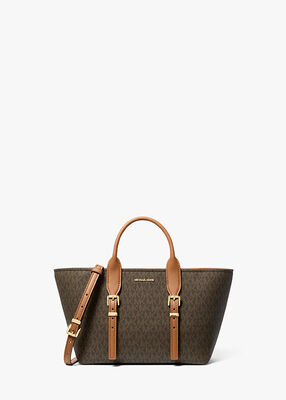 michael kors moore small signature logo satchel