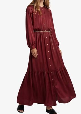 michael kors satin shirtdress