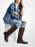 michael kors beverly quited suede and leather riding boot