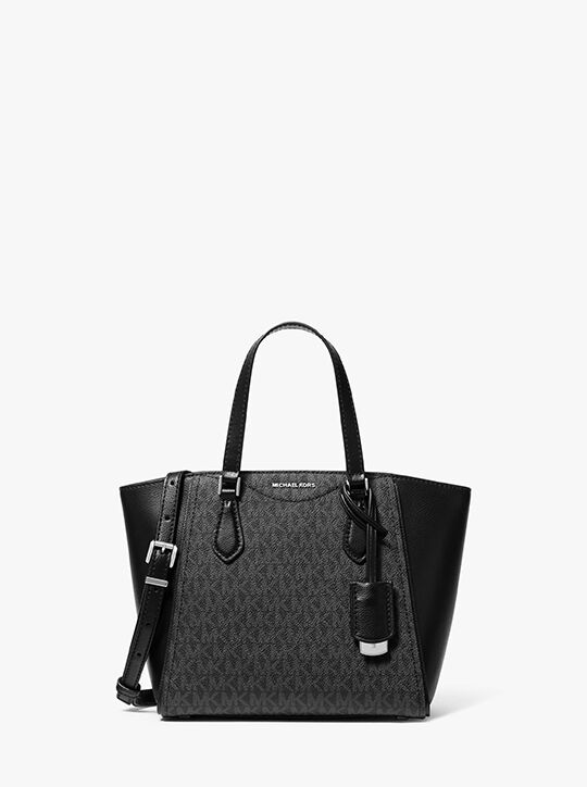 Taryn Small Signature Logo Convertible Tote Bag michael kors taryn small signature logo convertible tote bag