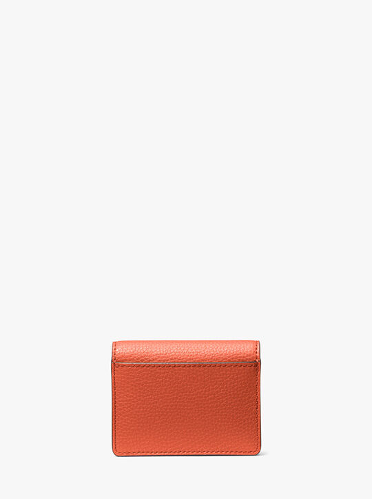 michael kors carson small pebbled leather wallet