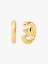 michael kors logo hoop earrings