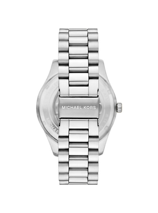 Oversized Lexington Silver-Tone Watch michael kors oversized lexington silver tone watch