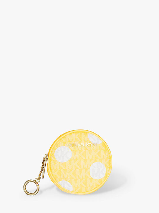 michael kors jet set small polka dot signature logo coin pouch
