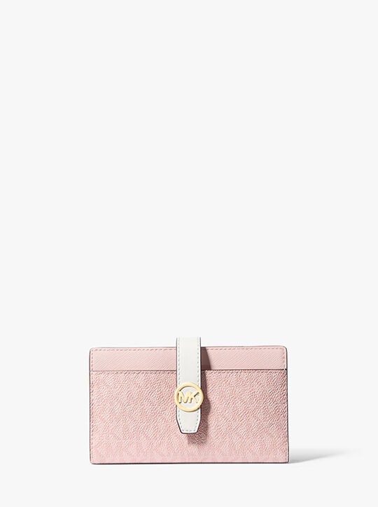 michael kors greenwich medium signature logo wallet