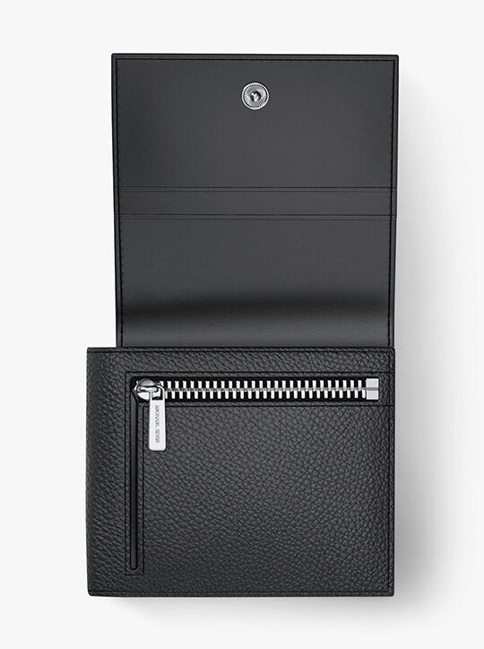 michael kors hudson pebbled leather wallet