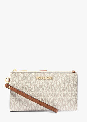 michael kors jet set travel signature logo smartphone wallet