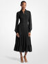 michael kors smocked georgette shirtdress
