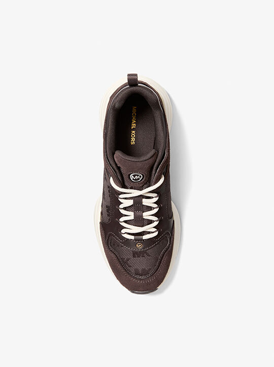 michael kors bowie tk and logo jacquard trainer