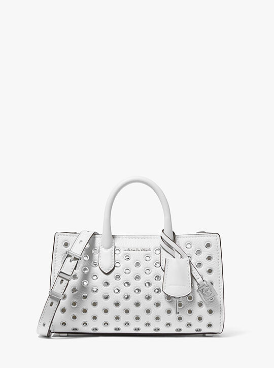 Scarlett Extra-Small Grommeted Leather Crossbody Bag michael kors scarlett extra small grommeted leather crossbody bag