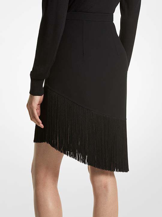 Double Faced Wool Asymmetric Fringed Skirt michael kors double faced wool asymmetric fringed skirt