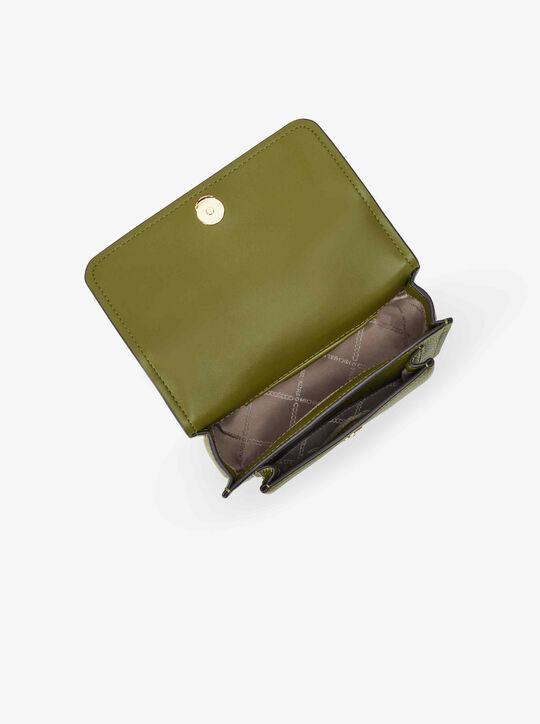 michael kors حقيبة كتف كلير صغيرة من الجلد المحبب قابلة للتحويل