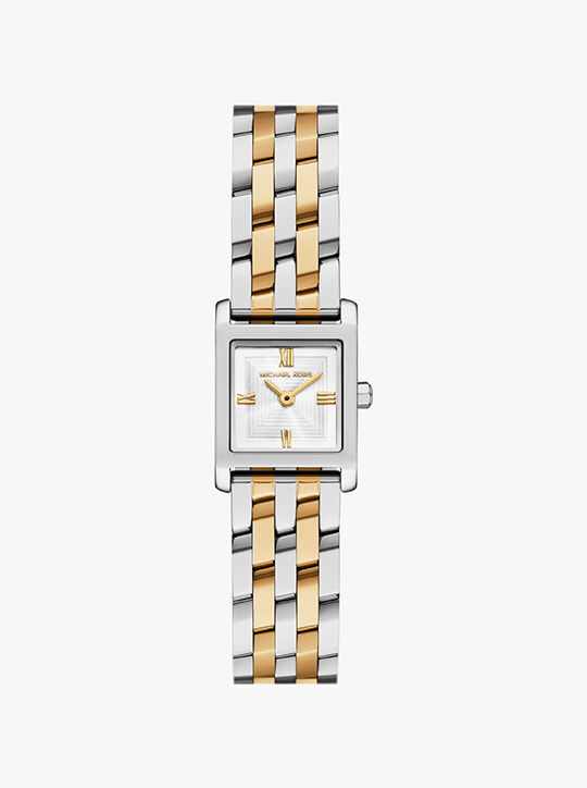 michael kors micro georgie two tone watch