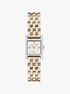 michael kors micro georgie two tone watch