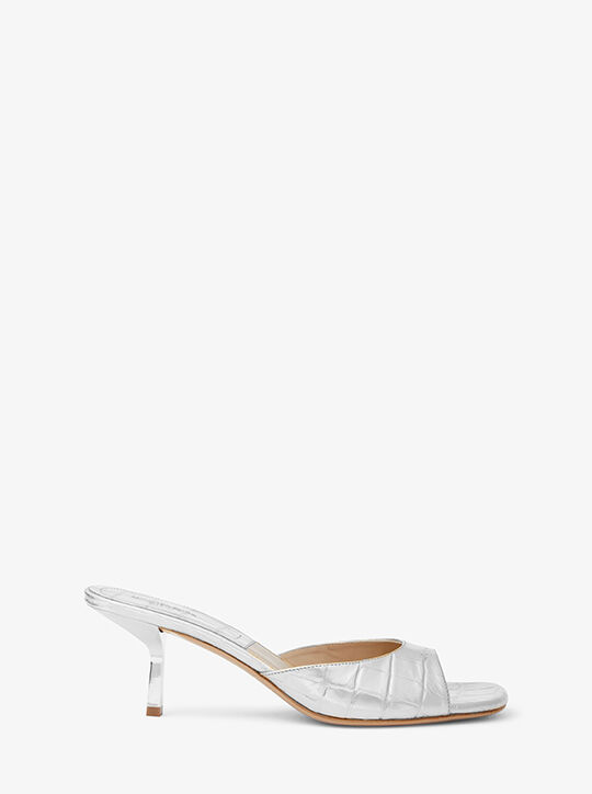 صندل أنيتا من جلد التمساح المعدني michael kors صندل أنيتا من جلد التمساح المعدني