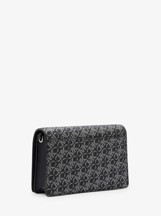 michael kors jet set medium metallic empire monogram crossbody bag