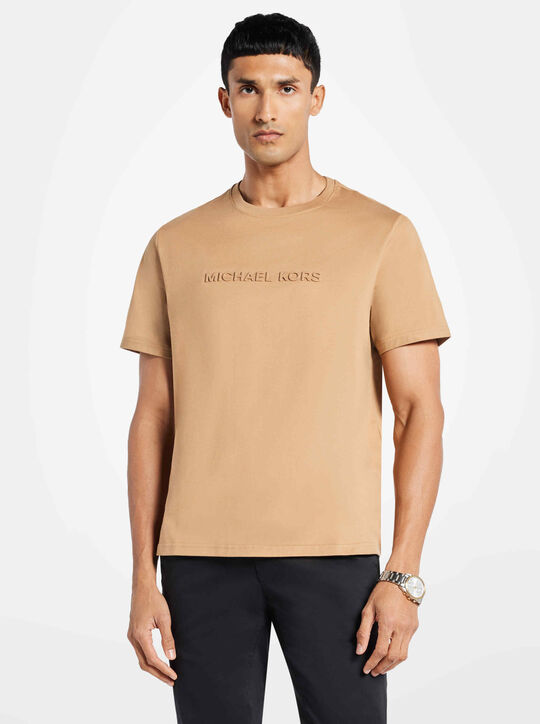 michael kors embossed logo tee