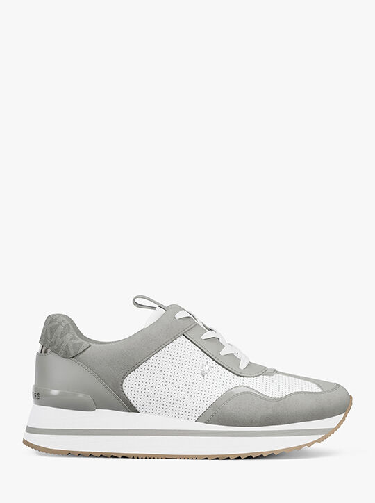 michael kors raina mixed media trainer