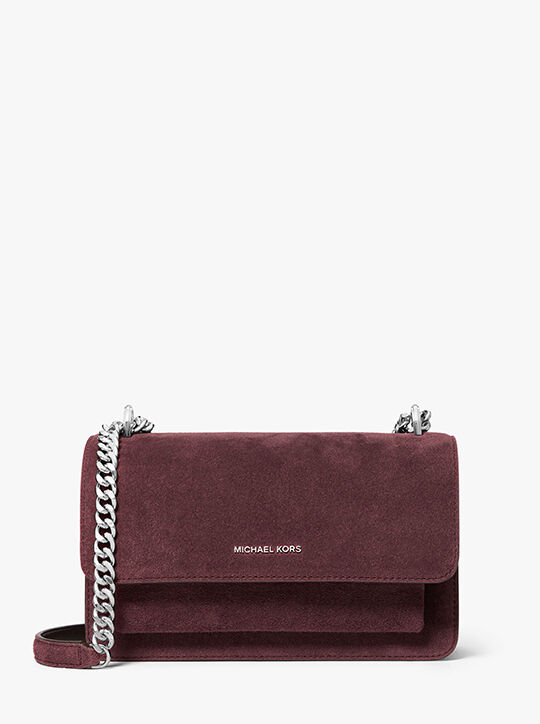 Claire Large Suede Shoulder Bag michael kors claire large suede shoulder bag