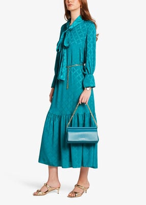 michael kors حقيبة كارمين متوسطة الحجم من الجلد المحبب