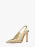 Adriana Metallic Leather Pump michael kors adriana metallic leather pump