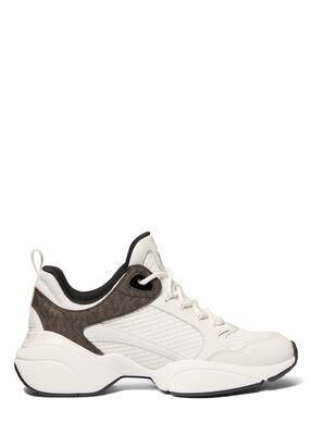 michael kors bowie mesh and signature logo trainer