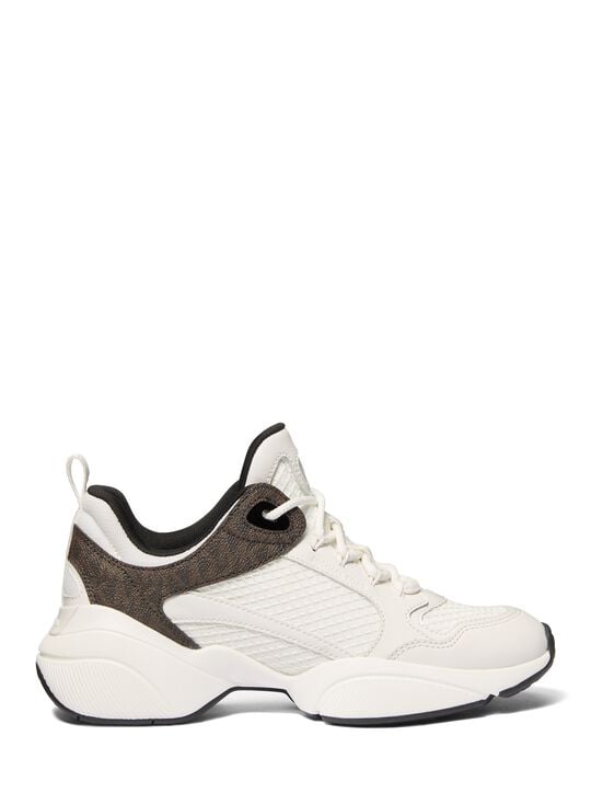 michael kors bowie mesh and signature logo trainer