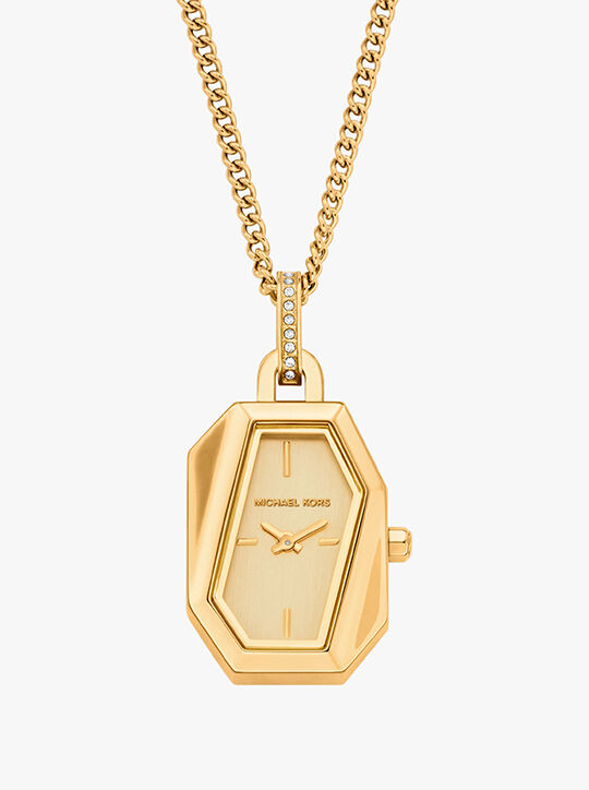 Suri Gold-Tone Watch Necklace michael kors suri gold tone watch necklace