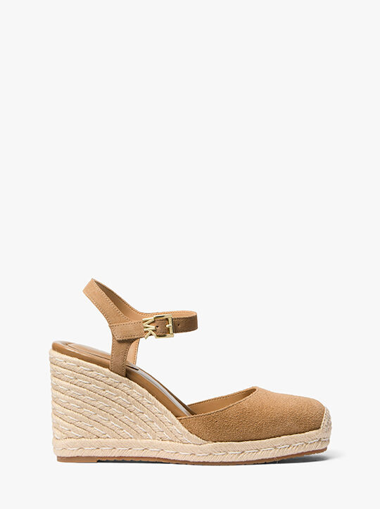 michael kors kenzie suede wedge espadrille