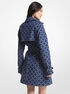 michael kors empire logo jacquard denim trench coat