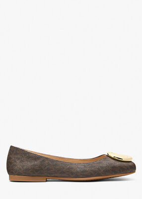 michael kors حذاء باليه مسطح ميلانو بشعار الماركة