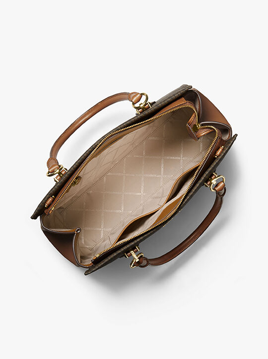 michael kors marilyn large logo satchel