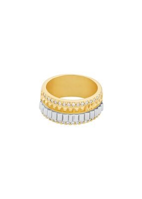michael kors pav  two tone fluted ring