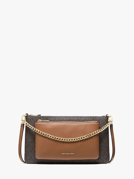 michael kors jet set monogrammed shoulder bag