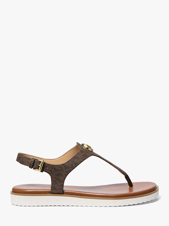 Val Signature Logo Thong Sandal michael kors val signature logo thong sandal