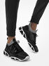 michael kors lucas knit and rubberized leather trainer