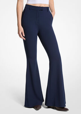 michael kors stretch crepe flared pant