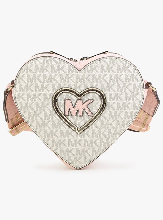 Heart-Shaped Logo Crossbody Bag, SALMON | Michael Kors KSA