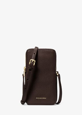 michael kors jet set small pebbled leather smartphone crossbody bag