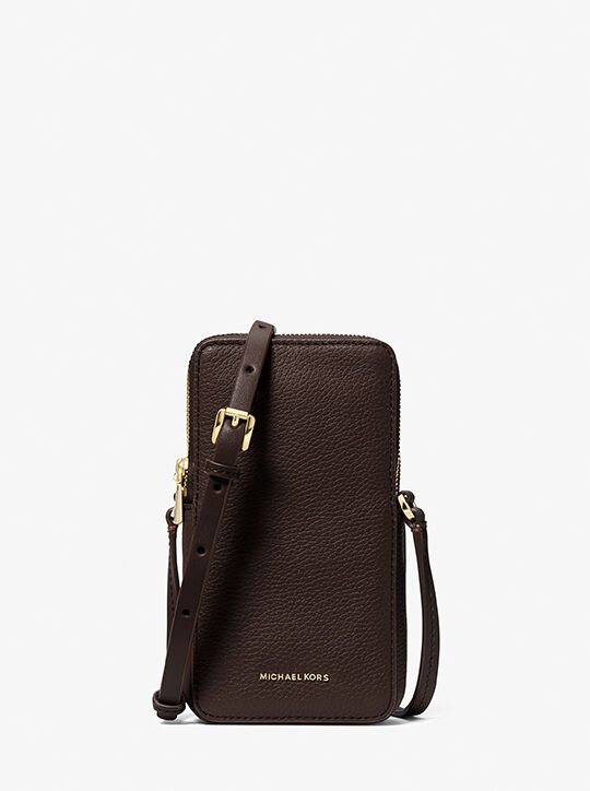 michael kors jet set small pebbled leather smartphone crossbody bag