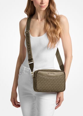 Bev Large Signature Logo Crossbody Bag michael kors bev large signature logo crossbody bag