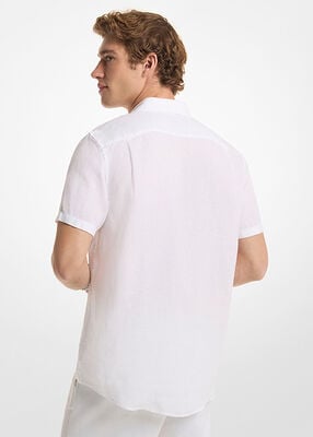 michael kors classic fit linen shirt