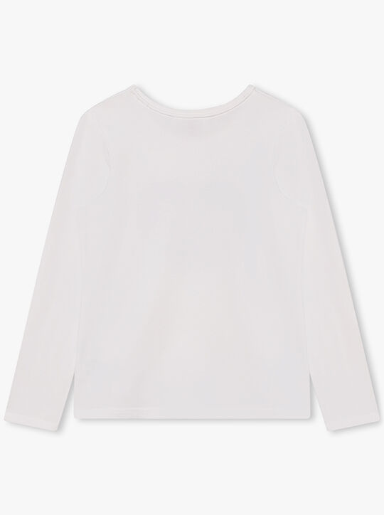 michael kors heart logo stretch cotton long sleeve t shirt