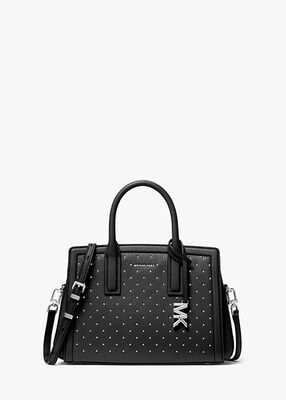 michael kors laila small studded leather satchel