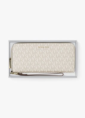 michael kors large logo continental wallet
