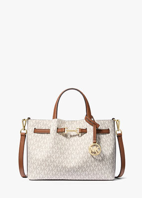 michael kors carson small signature logo satchel