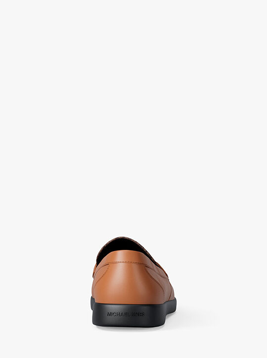 Wesley Leather and Signature Logo Loafer michael kors wesley leather and signature logo loafer