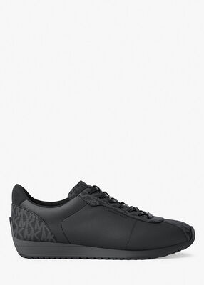 michael kors rhodes signature logo and leather trainer