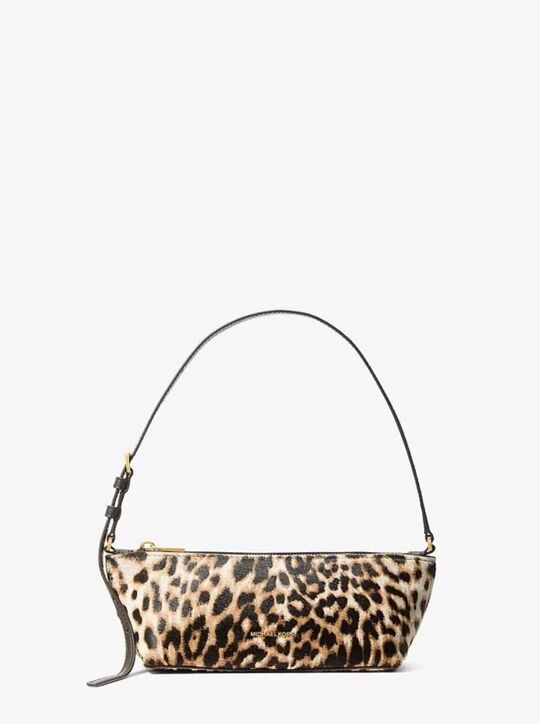 Laila Small Leopard Print Calf Hair Pochette michael kors laila small leopard print calf hair pochette