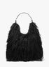 michael kors nolita large shearling leather hobo shoulder bag